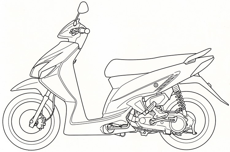 Honda Hình ảnh, đường vẽ của xe máy Honda. OTOHUI